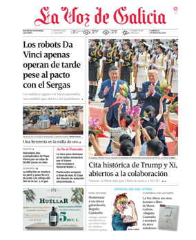 Cover of La Voz de Galicia (Pontevedra)