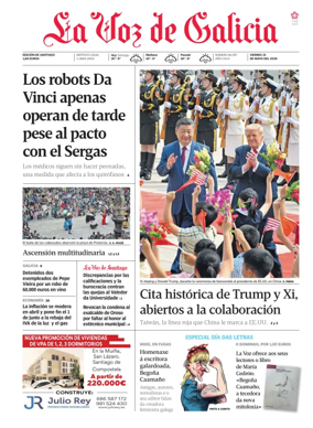 Cover of La Voz de Galicia (Santiago)