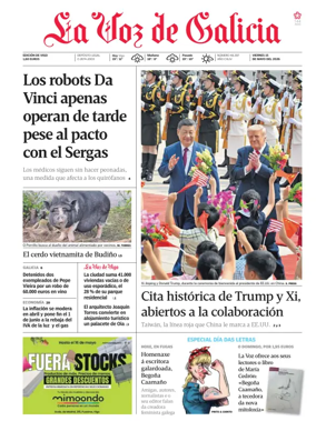 Cover of La Voz de Galicia (Vigo)