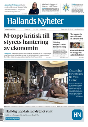 Cover of Hallands Nyheter