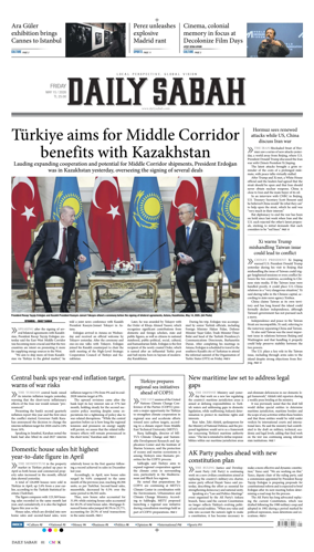 Cover of Daily Sabah (Turkey)