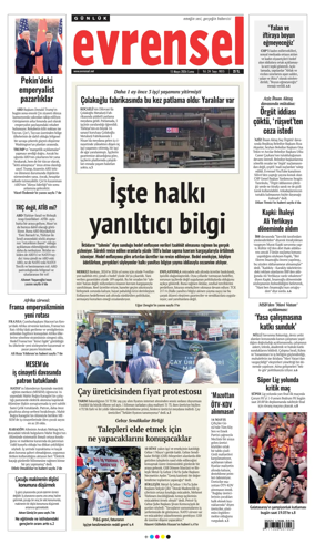 Cover of Evrensel Gazetesi