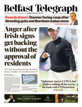 Cover of Belfast Telegraph