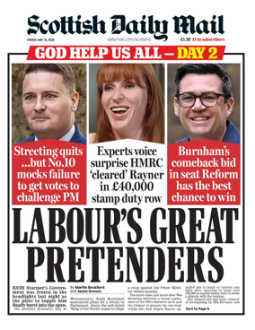 Cover of Scottish Daily Mail