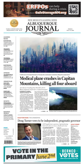 Cover of Albuquerque Journal
