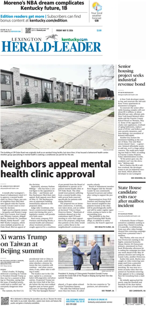 Cover of Lexington Herald-Leader