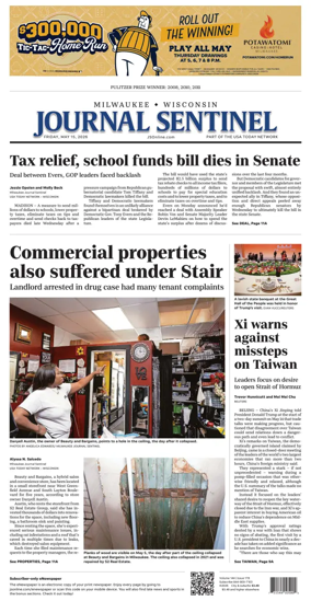 Cover of Milwaukee Journal Sentinel
