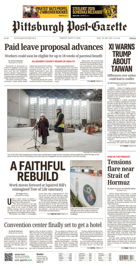 Cover of Pittsburgh Post-Gazette