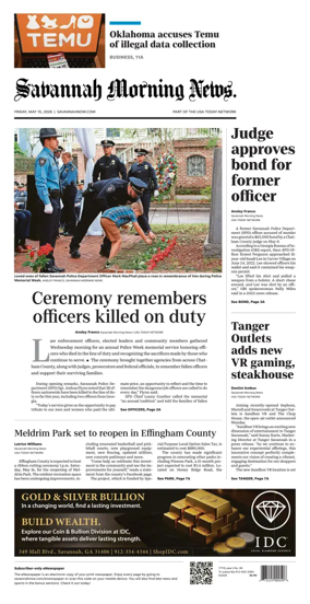 Cover of Savannah Morning News