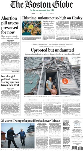 Cover of The Boston Globe
