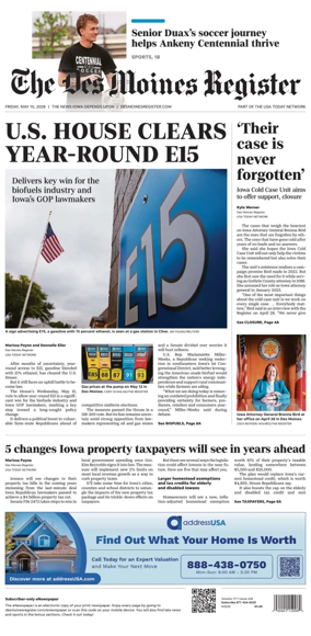 Cover of The Des Moines Register