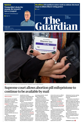 Cover of The Guardian (USA)