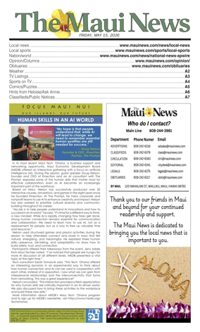 Cover of The Maui News