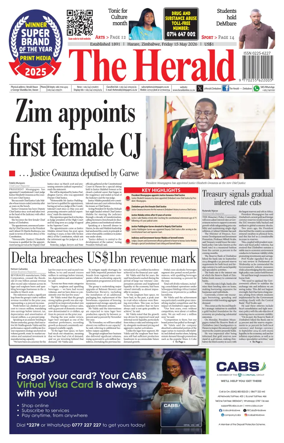 Cover of The Herald (Zimbabwe)