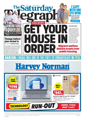 Cover of The Daily Telegraph (Sydney)