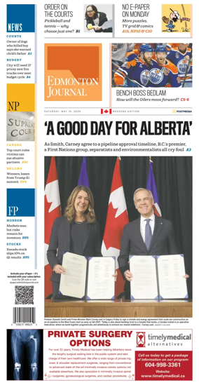 Cover of Edmonton Journal