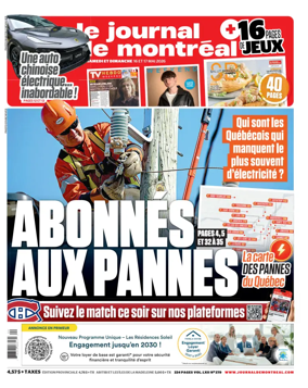 Cover of Le Journal de Montreal