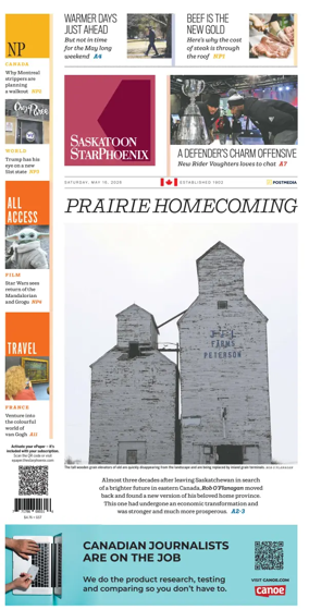 Cover of Saskatoon StarPhoenix