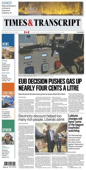 Cover of Times & Transcript