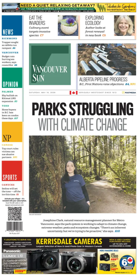 Cover of Vancouver Sun