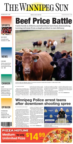 Cover of Winnipeg Sun