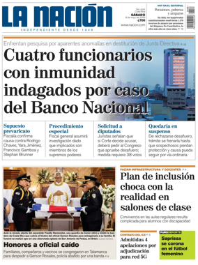 Cover of La Nacion (Costa Rica)