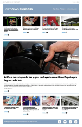 Cover of Euronews Business (Spanish) Compiled Edition