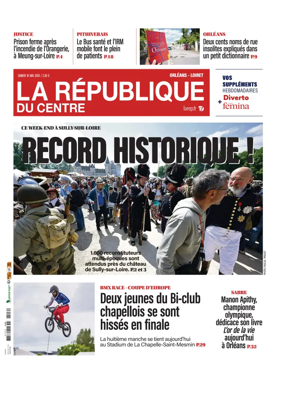 Cover of La Republique du Centre (Orleans - Loiret))