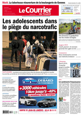 Cover of Le Courrier de l’Ouest (Angers)