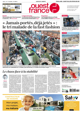 Cover of Ouest France (Challans / Saint-Gilles-Croix-de-Vie)