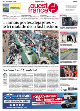 Cover of Ouest France (Cholet)