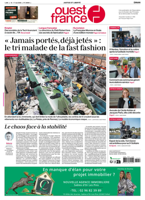 Cover of Ouest France (Dinan)