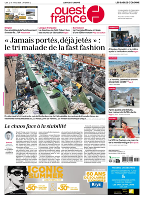 Cover of Ouest France (Les Sables-d'Olonne)