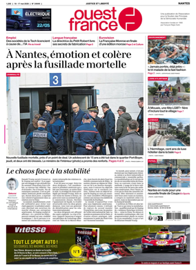 Cover of Ouest France (Nantes)
