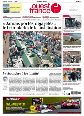 Cover of Ouest France (Pontivy)