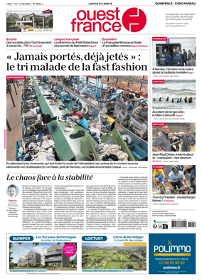Cover of Ouest-France (Quimperle Concarneau)