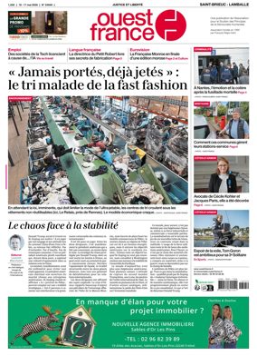 Cover of Ouest-France (Saint-Brieuc Lamballe)