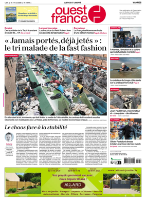 Cover of Ouest France (Vannes)