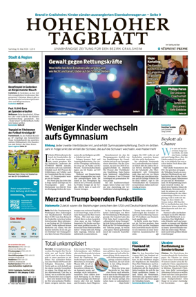 Cover of Hohenloher Tagblatt