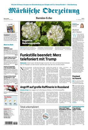 Cover of Markische Oderzeitung Eberswalde