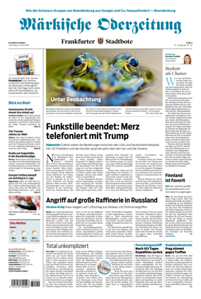 Cover of Markische Oderzeitung Frankfurt (Oder)