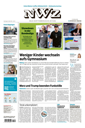 Cover of NWZ – Neue Wurttembergische Zeitung