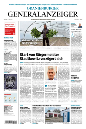 Cover of Oranienburger Generalanzeiger