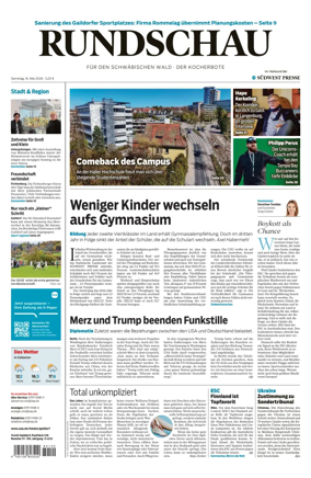 Cover of Rundschau fur den Schwabischen Wald – Der Kocherbote