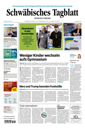 Cover of Schwabisches Tagblatt - Tubinger Chronik