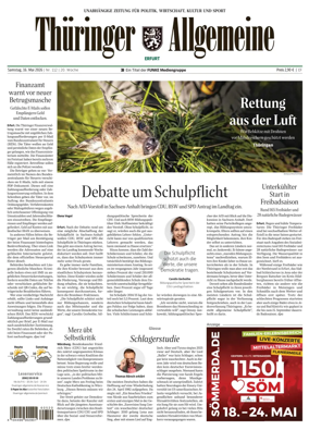 Cover of Thuringer Allgemeine (Erfurt)