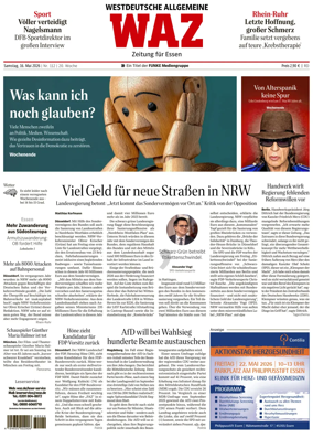 Cover of Westdeutsche Allgemeine Zeitung (Essen)