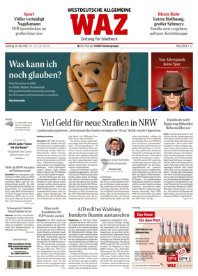 Cover of Westdeutsche Allgemeine Zeitung (Gladbeck)