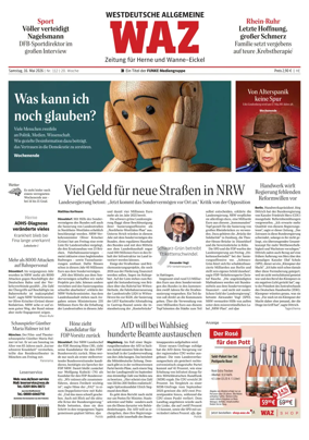 Cover of Westdeutsche Allgemeine Zeitung (Herne)