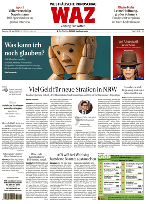 Cover of Westdeutsche Allgemeine Zeitung (Witten)
